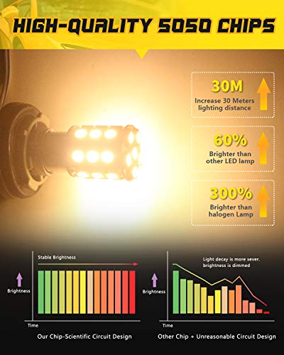 Qoope 1156 1141 Led Bulb Warm White Super Bright 1003 Ba15S 7506 1073 Led Light Bulbs 5050 27-Smd Replacement For 12V Rv Camper Trailer Boat Interior Lights, Pack Of 10 #TOP3