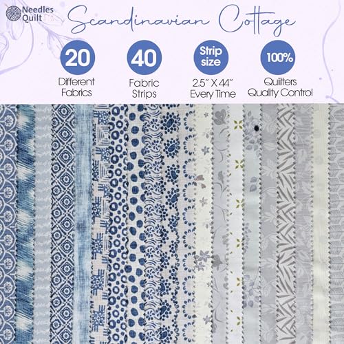 jelly roll fabrics for quilting clearance 40 strip 2534 x 4434  cotton strips bundles  perfect quilting fabric for sewing precut quilt projects and diy crafts scandinavian cottage