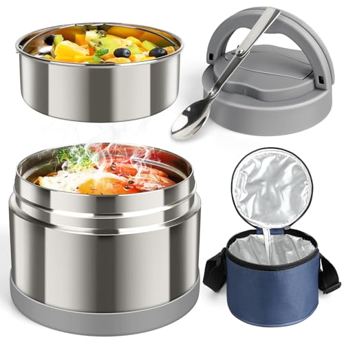 Fuutilake Thermobehälter für Essen 700ml, Thermobehälter für Speisen mit Deckel, Löffel und...