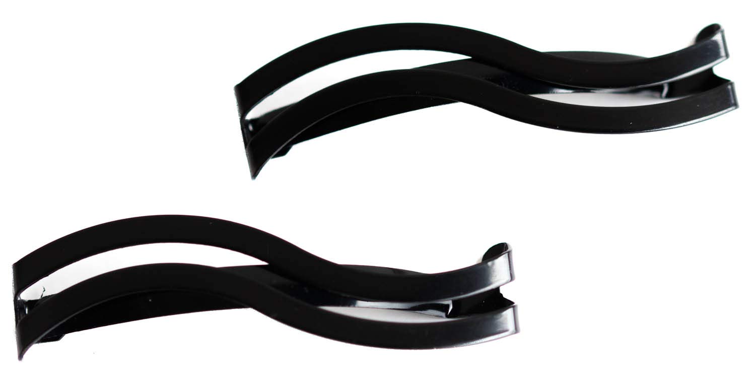 Mytoptrendz2 pcs Small Thin Barrette Hair Clips Metal Hair Pins Girls Ladies Hair Grips Slides Classic Hair Accessory 1 Pair (Black - S cut)