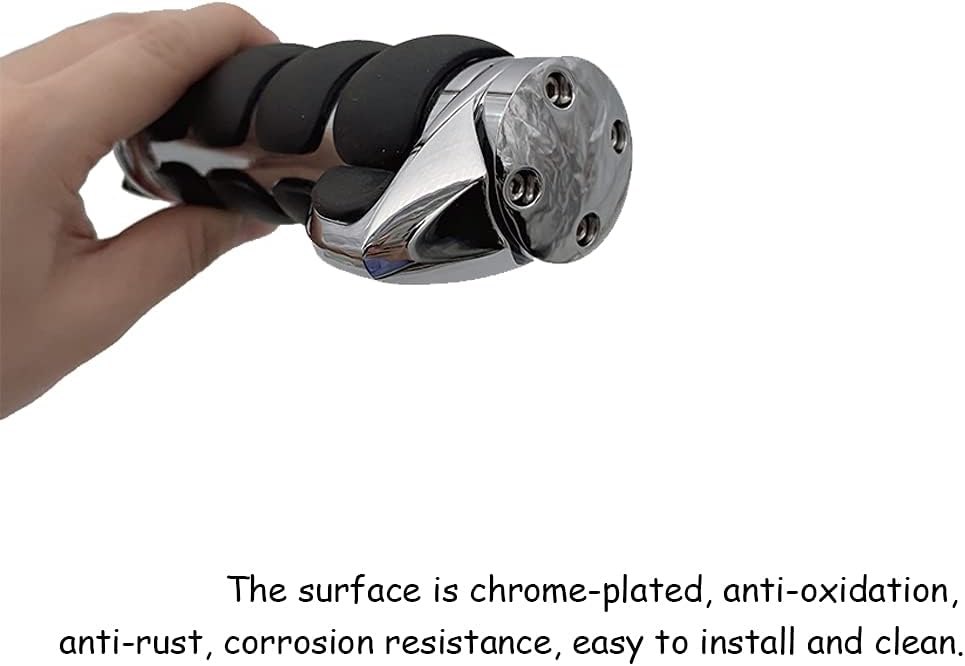 1" Motorcycle Handlebar Grips Bar Grip 24.5mm 26mm Thruster Grip for Harley FX XG XLH FXDWG VRSCAW by D1M (Chrome)