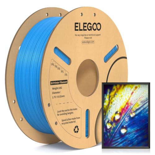 Image of ELEGOO PLA Filament 1.75mm Rilievo Cyan 1KG, CMYK Lithophane 3D Printer Filament with High Dimensional Accuracy, 1kg Spool(2.2lbs) for Most FDM 3D Printers