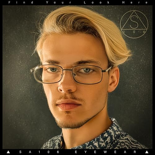 Image of SA106 Extra Narrow Slim Metal Rim Oval Rectangle Retro Vintage Clear Lens Fashion Eyeglasses