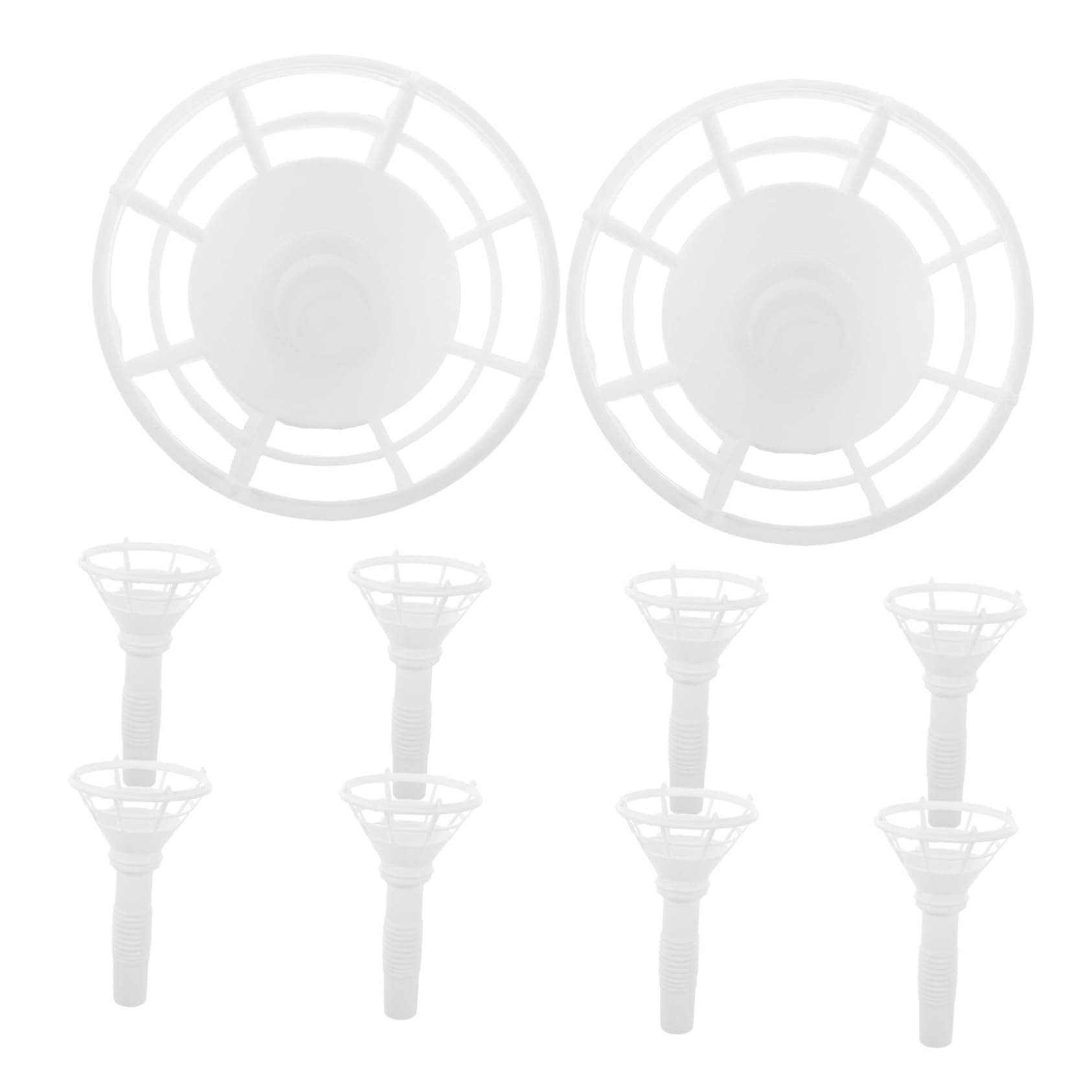 Artibetter Soporte para Ramo de Novia Diy, Porta Flores de Plástico Blanco 10 Piezas Versátil para Boda y Decoración de Jardín