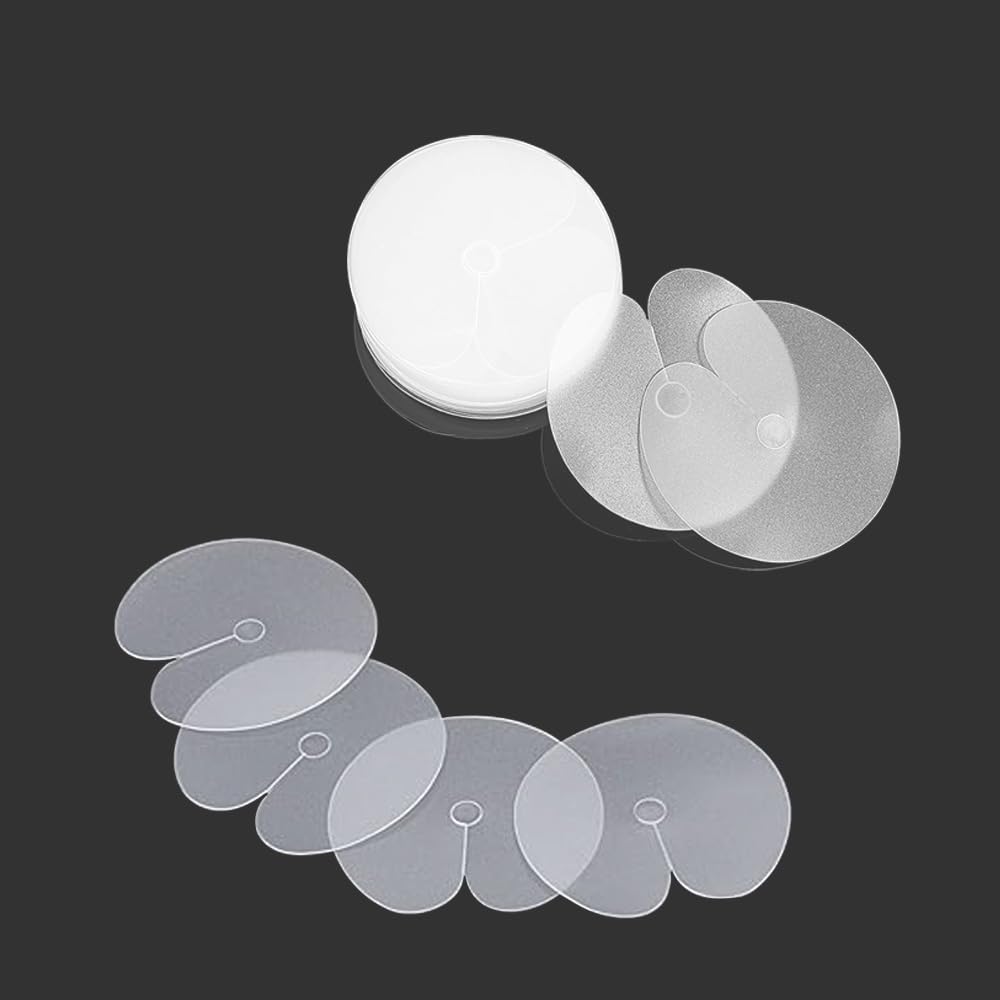 BLUSHIA Heat Shield Guards for Hair Extension, Clear PVC Fusion Keratin Glue Protector Round Shield Spacers Templates for Hair Extensions Bonding, (Pack of 12p)-image-18