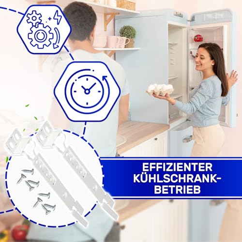 2 Stück Montageset Schleppscharnier Kühlschrank zur Befestigung Tür an Front Hat den Originalcode 4055372405 430922 421817 für AEG für Electrolux für Zanussi - Garantie 10 Jahre - MONTERAL