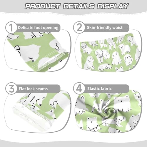 Girls Leggings Hand Drawn Cute Pet Dogs Doodle Toddler Girls Clothes Leggings for Girls Toddler Girls Leggings 3-4T3