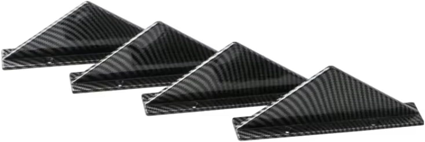 4 Pezzi Diffusore per Spoiler per Paraurti Posteriore per Audi A4 B8 Avant 2007-2016, Aletta di Squalo Diffusore Spoiler Ala Posteriore Spoiler sul Tetto,15cm/Flach