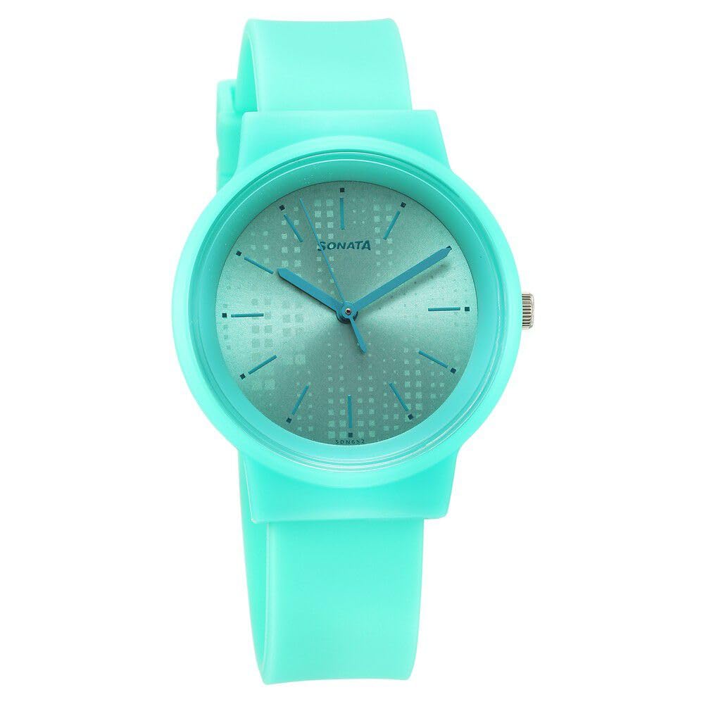 Sonata Splash Quartz Analog Green Dial Plastic Strap Watch for Women-87048PP01W (B0CSP59KHZ) Amazon Price History, Amazon Price Tracker