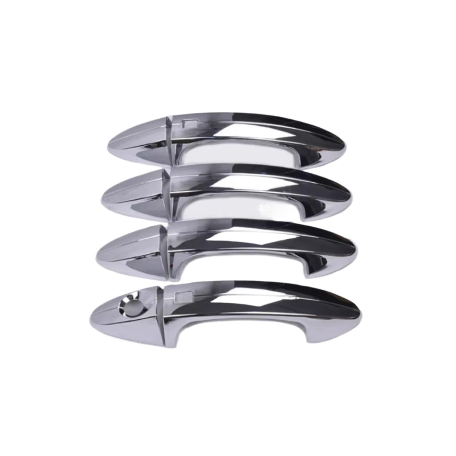 Sywhrev One Color Door Handle Protectors Compatible With For Ecosport 2013-2018 For Fiesta 2009-2015 Chrome Car Door Handle Cover Trim With For Smart Entry Buttons