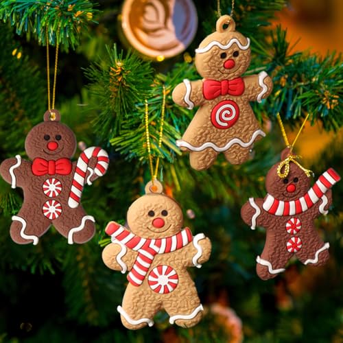 VOPIWOZ Lebkuchenmann Deko, 12 STK Lebkuchenmännchen Weihnachtsdeko...