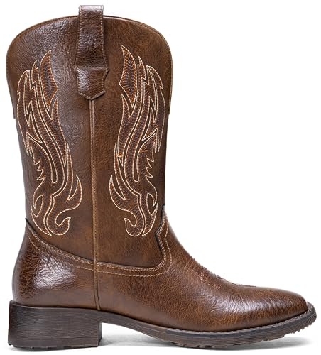 Image of Jousen Cowboy Boots for Men Square Toe Western Side Zipper