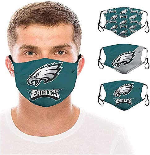 Face_Mask 3 Packs Face Washable Reusable Filter Football Sports Philad-elphia Eag-les Men/Women made in USA