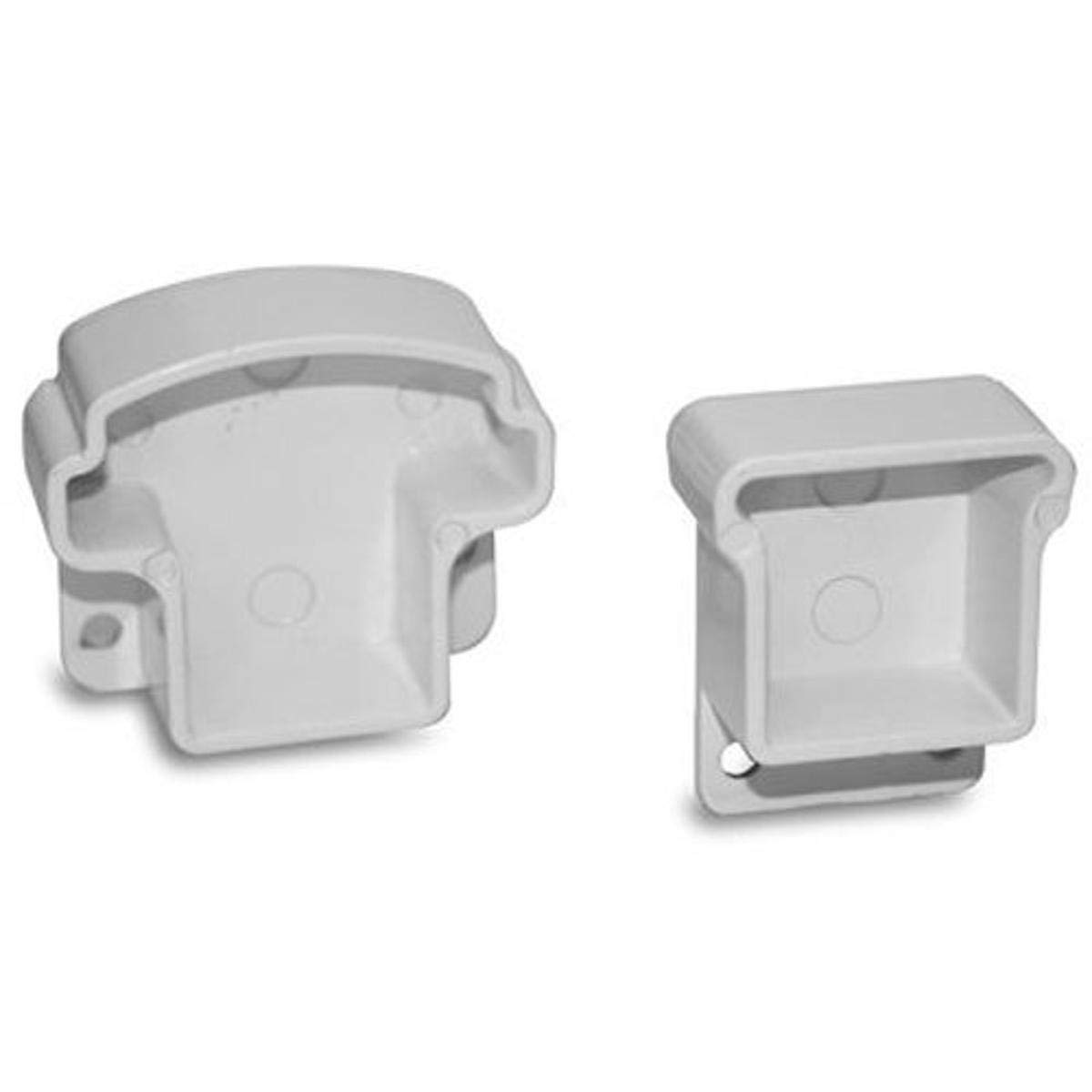 GILPIN IRONWORKS 629065W White Fixed Rail Bracket