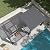 SUNSITT Outdoor Louvered Pergola 10' × 20' Aluminum Pergola with Adjustable Rainproof Roof & Hidden Drainage System, Patio pergola w/Waterproof Curtains and Nets for Deck Porch Garden, Drak Grey
