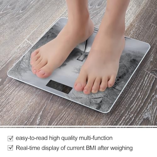 Báscula digital de baño Snowy Train Tracks 400 lb miniatura 5