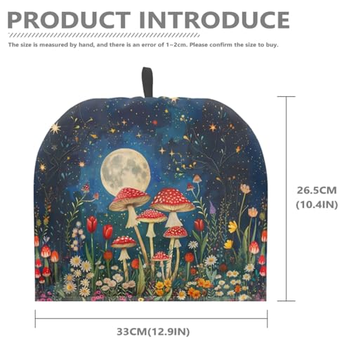 Image of Tea Cozy Red Mushroom Print Creative Insulated Tea Cosy Extra Thick Home Kitchen Decoration Creative Gifts Dust Teapot Cover Kitchen Accessories for Travel