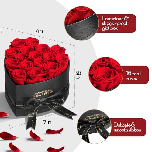 16 Preserved Flowers Rose Birthday Gifts for Women Her Mom Wife Girlfriend Grandma on Valentines Mothers Day Christmas Anniversary Romantic - Image 4