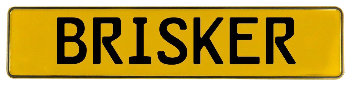 599121 Wall Art (Yellow Stamped Aluminum Street Sign Mancave Brisker)