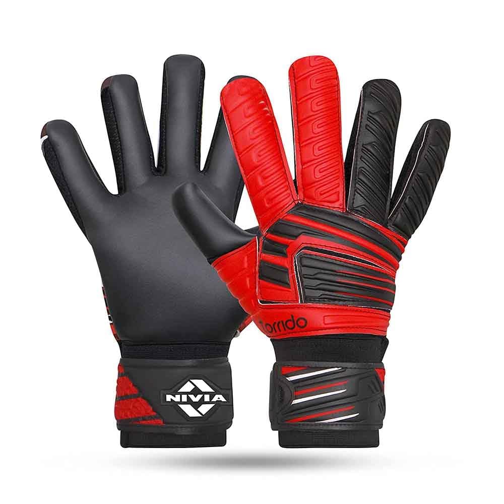 Nivia Torrido Football GK Gloves - XL-Black/Red