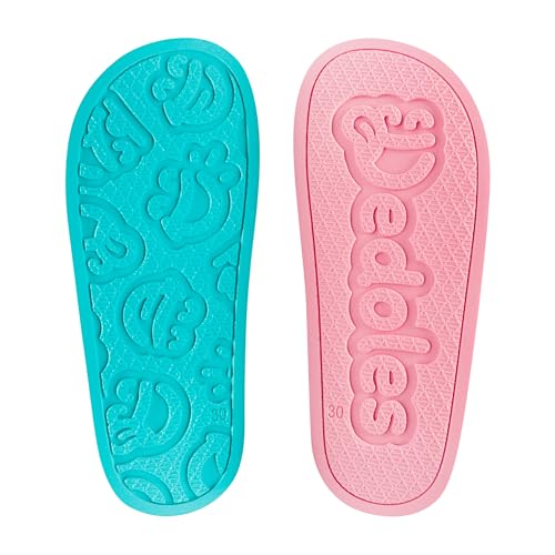 Dedoles Badeschuhe & Hausschuhe Damen Herren & Kinder Badesandalen lustige Designs Bücher Kaffee Party Pizza Fuchs Bär Lama Wolken Geschenk, Farbe: Süße Schmetterlinge, Gr.: 35 EU 3