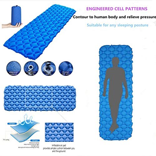 DECDEAL Ao ar livre Único Portátil Inflável Almofada de Dormir Acampamento Leve Ultraleve À Prova D
