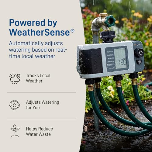 Image of Orbit B-hyve XD 4-Port Smart Hose Watering Timer with Wi-Fi Hub - App Controlled Irrigation Timer - Smart WeatherSense Auto Watering - Multi Valve Yard Irrigation System - 24639 | App Controlled Irrigation Timer, Smart WeatherSense Auto Watering, Multi Valve Yard Irrigation System