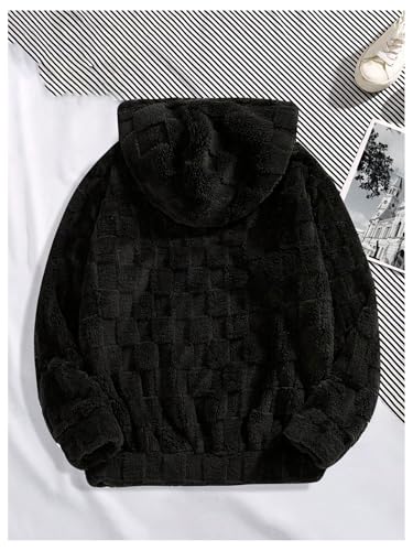 SOLY HUX Hoodies for Men Fuzzy Sherpa Pullover Letter Graphic Embroidery Long Sleeve Fall Winter Fleece Hooded Sweatshirt2