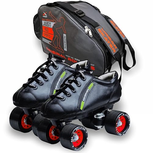 jaspo Unisex Sprint Pro 10 Quad Shoes Fixed Body Outdoor Wheel Roller Skates Approximate For Beginners&Intermediates For Practice&Training Purpose For(All Age Group)(4 Uk(Foot Length 24.5 Cm, Orange)