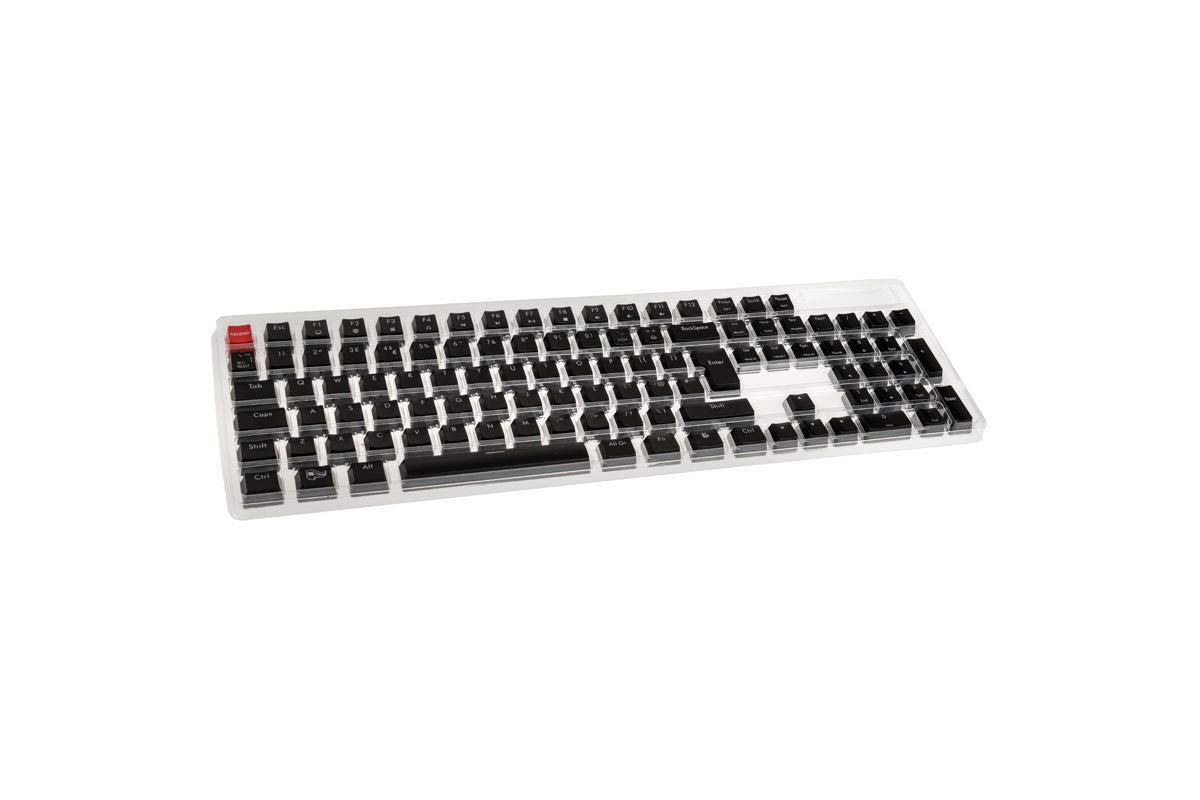 GloriousPC Gaming Race G-104-BLACK-UK ABS Keycaps - 105 ST., Black, ISO, UK-Layout