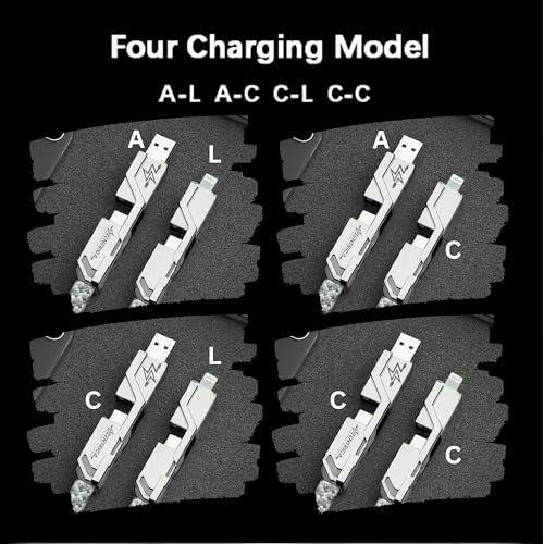 Image of PD 4 in 1 Fast charging & data cable, 100W /27W LED, 5 ft multi charger cable, 480 Mbps Data Transfer, 5 Ft Long Braided Design, charging cable c. Fast charging needs compatible devices.