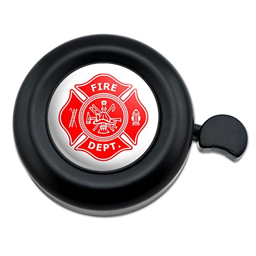 GRAPHICS & MORE Firefighter Firemen Maltese Cross Red Bicycle Handlebar Bike Bell