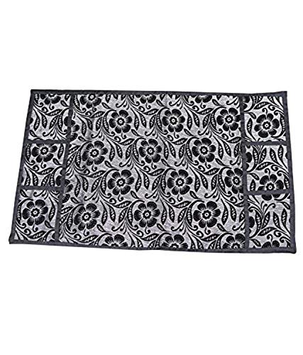 Image of Kuber Industries PVC 3 Pieces Fridge Mats, 1 Piece Handle Cover and 1 Piece Fridge Top Cover (Black), CTKTC13908
