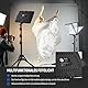 Video Licht Set, 2-Pack 25x20 cm 15 W LED Studio Fotolicht, Dimmbares 2800–6500K Kamera Licht für Video/Streamen von Selfies/Porträts im Innenbereich, Licht mit 160cm Stativ/TypC Adapter (2-Pack)