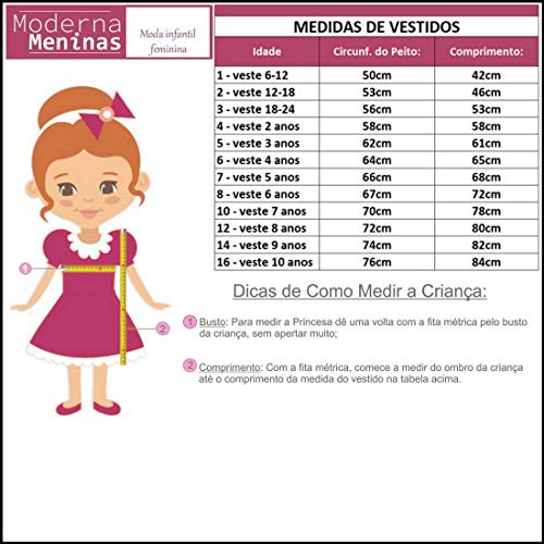 Vestido infantil tema Minnie Rosa com bordado em perolas