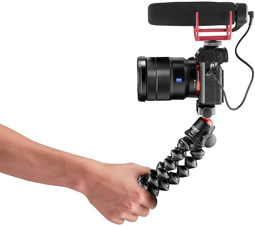 Joby GorillaPod 3K Pro Kit, Includes Stand & BallHead with QR Plate, 6.Lb Load Capacity, Black/Charcoal/Red