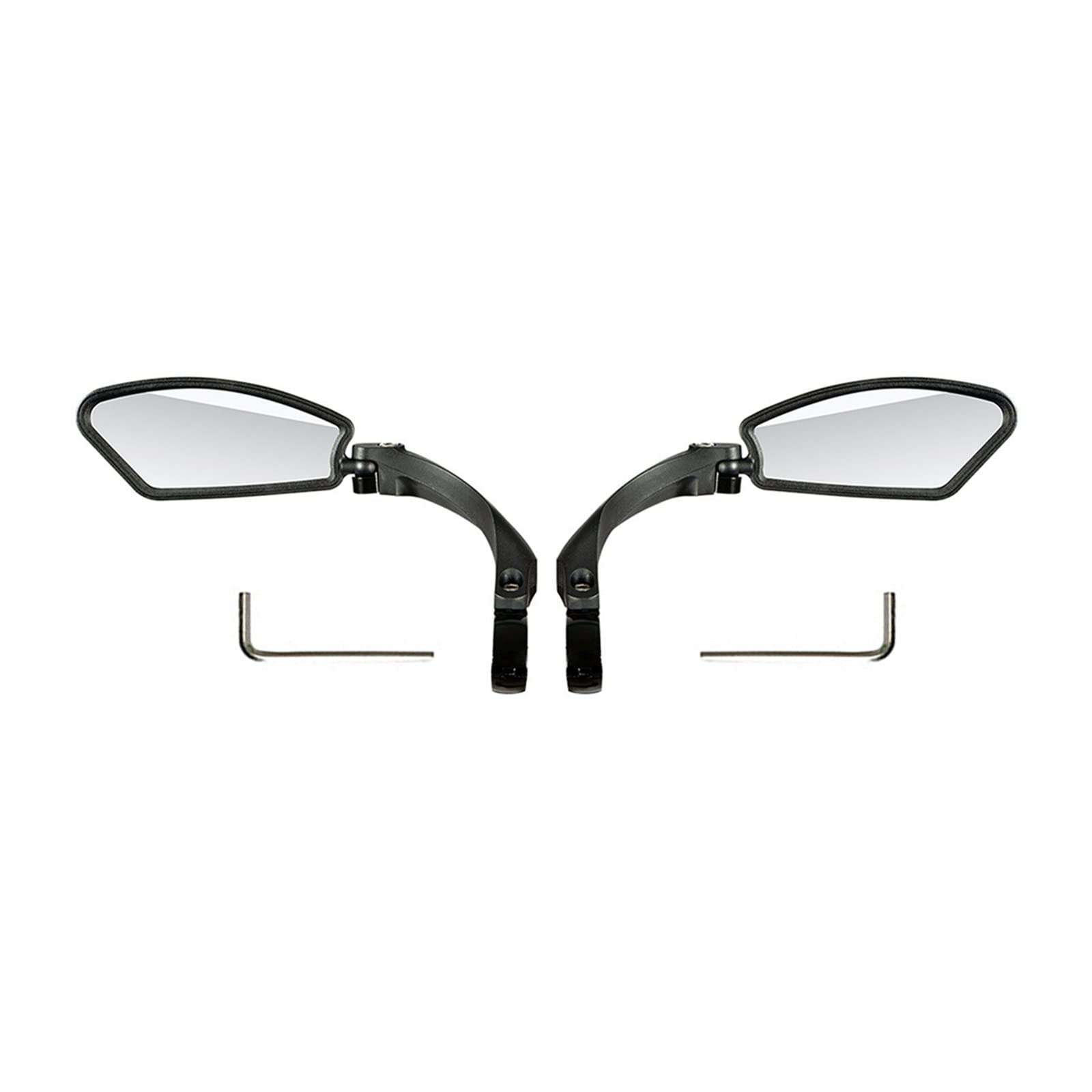 Seite Rückspiegel Universal-Fahrrad-Blendschutz-Rückspiegel, Einstellbare Drehung, Weitwinkel, Radfahren, 360 ° Gedrehte Rückspiegel Für MTB-Rennrad Lenkerendenspiegel ( Color : Stainless steel Pair )