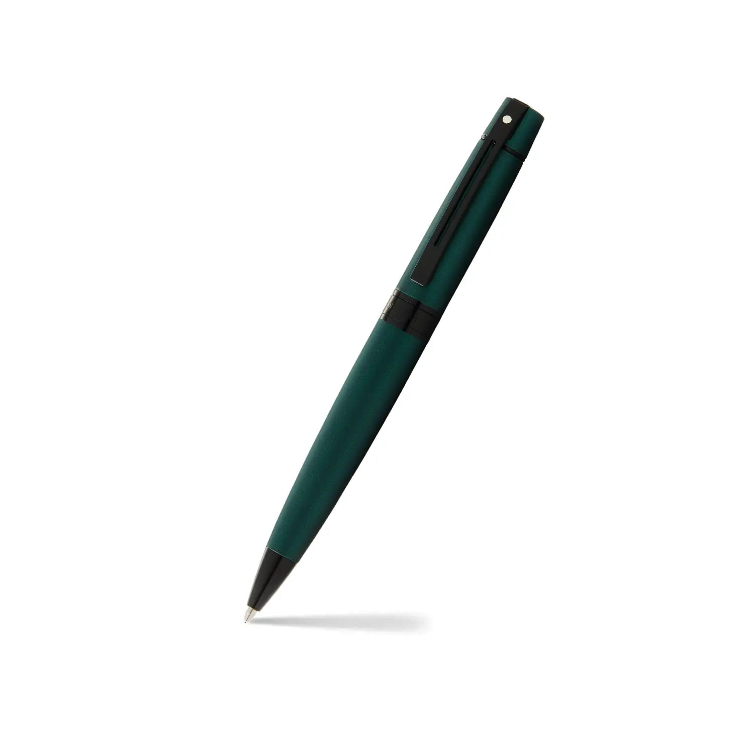 Sheaffer E2934651 Bolígrafo 300 Laca y Detalles, Verde/Negro