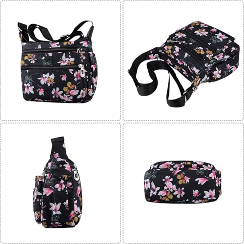 Image of ketmart Crossbody Bags Waterproof for Women Handbags Shoulder Bag with Adjustable Strap Women's Crossbody Purses polyester Fabric.