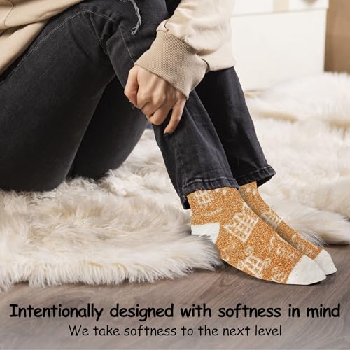 Image of World's Softest Cozy Collection Crew Socks - Smooth Multi Colors Cozy Socks - Knit Top Holiday Spirit Fashion Socks