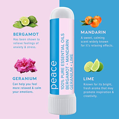 MOXĒ Peace Nasal Inhaler, Calming Essential Oil Blend, Tension Relief, Helps Relaxation and Meditation, Soothing Fragrance, Bergamot, Mandarin, Geranium, Lime, Made in USA (3 Pack) - Image 3