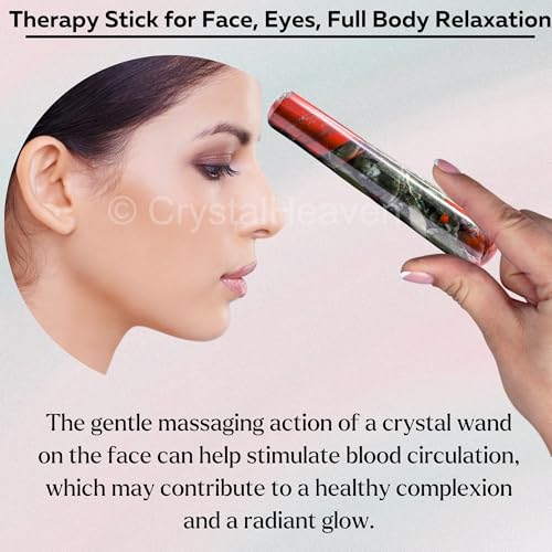 Image of African Bloodstone Crystal Wand - Smooth Crystal Wand for Energy Healing, Chakra Balancing, Meditation and Home Decor - Crystals and Healing Stones for Gift