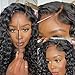 Glueless Wigs Human Hair Pre Plucked Pre Cut Wear and Go Glueless Wig 13x4 HD Deep Wave Lace Front Wigs Human Hair for Black Women Frontal Wigs with Natural Hairline 180% Density 24 Inch