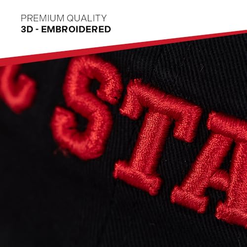 Gorra negra bordada ajustable con cierre de tela miniatura 3