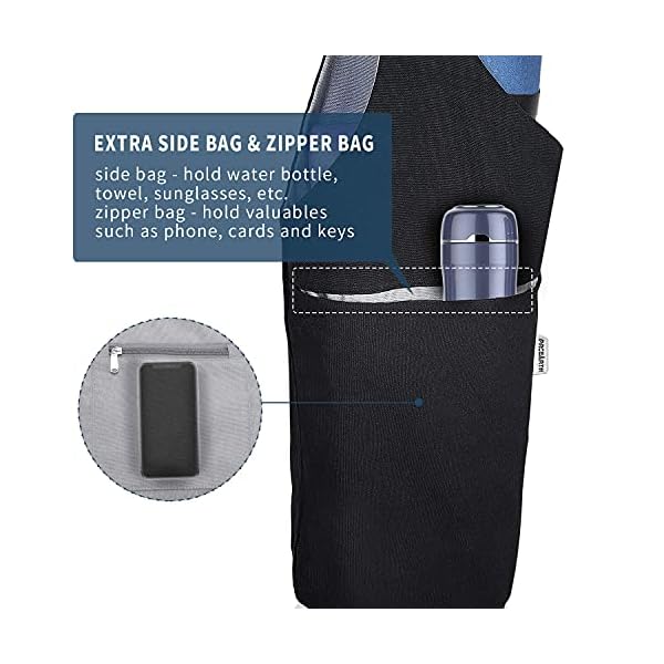 PACEARTH Yoga Mat Bag, 40" x 15” Large Size Yoga Mat Carrier, Reversible Two-Tone Yoga Mat Tote, Fits Most Size Mats