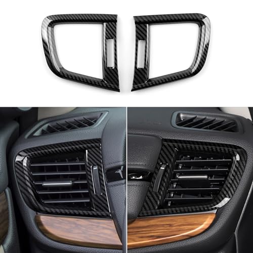 Image of Car Air Vent Outlet Cover Decals for Honda CR-V 2017 2018 2019 2020 2021 2022 Accessories CRV ABS Carbon Fiber Interior Stickers
