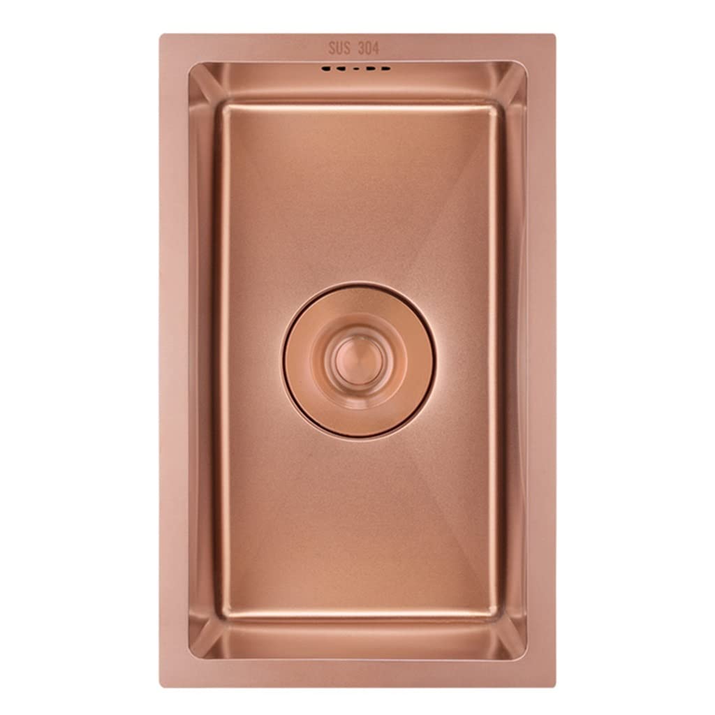 ZQFHSX Kitchen Sinks Bar Stainless Steel Multifunctional Single Bowl RV Sink Drop In Or Undermount With Drain (Color : Rose, Size 43x236x22cm)