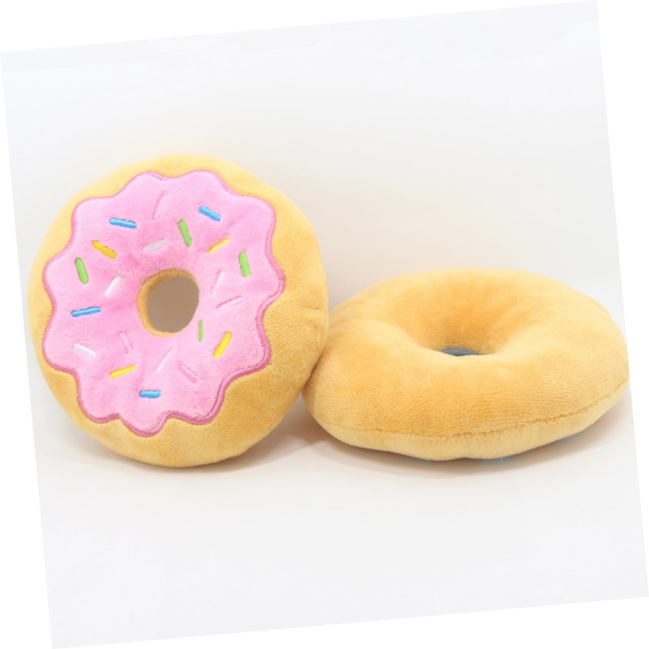 Supvox 9stücke Plüsch Hundespielzeug Im Donut-Design Mit Quietscher Kauspielzeug Für Welpen Und Hunde Fördert Zahngesundheit Und Langeweile Farben Zufällig