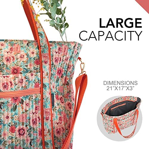 Jardin Nubi Weekender Bags for Women Duffle Travel Bag Large Duffel Overnight Women's Cotton Bag Tote (Pink) 2 Jardin Nubi Weekender Bags for Women Duffle Travel Bag Large Duffel Overnight Women's Cotton Bag Tote (Pink)