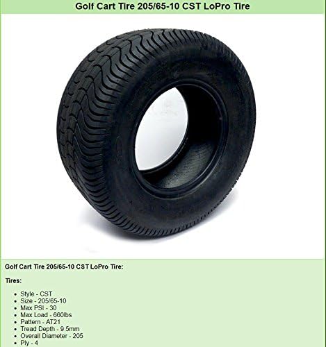 Miniatura 4 de Neumáticos para carrito de golf 20565-10 Arisun Low Pro - Juego de 4